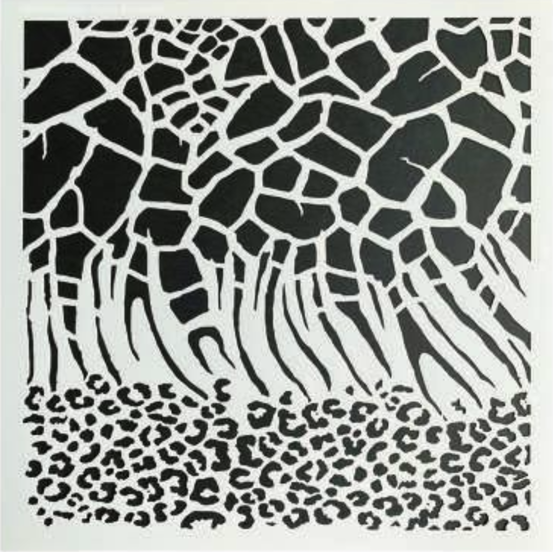 30 x 30cm Giraffe and Leopard  Print Duo Stencil
