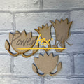Set of four Lotus Flowers MDF