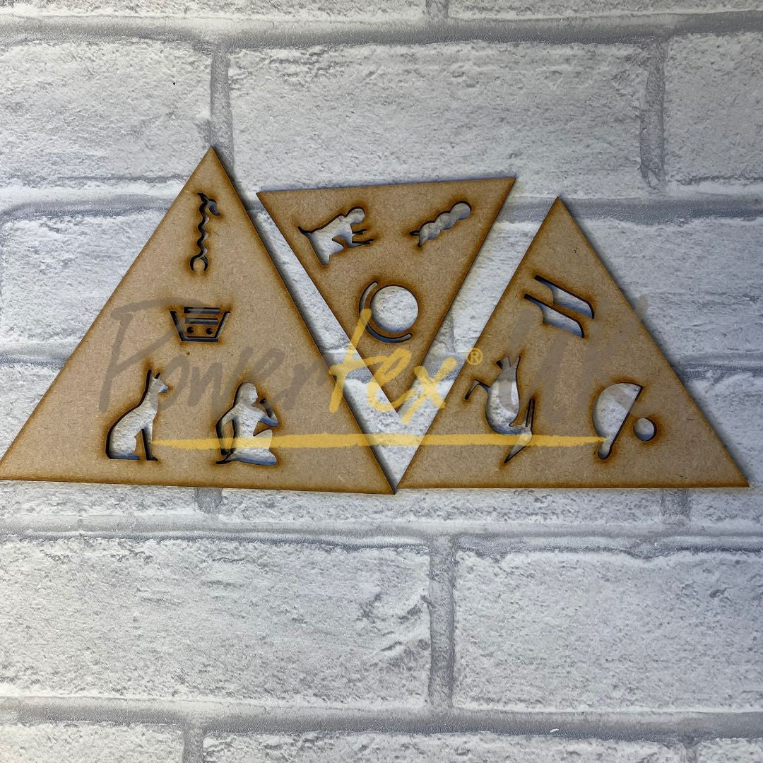 Set of 3 Pyramids MDF