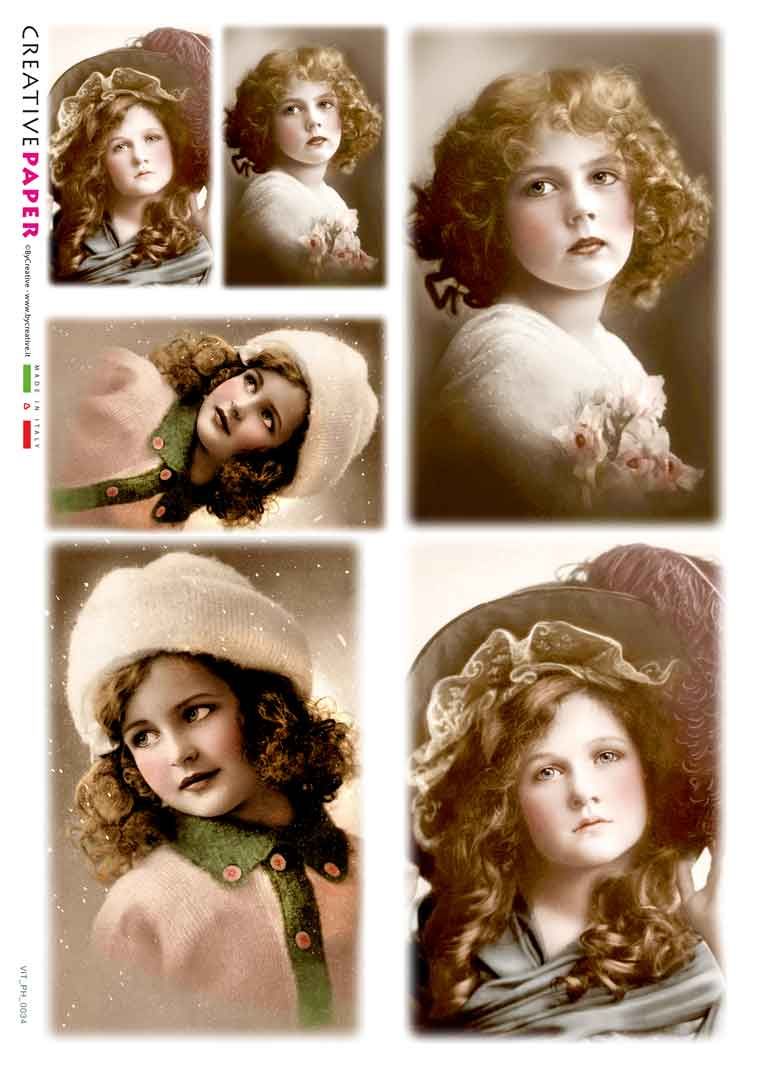 Rice Paper Victorian/ Vintage Style Portraits