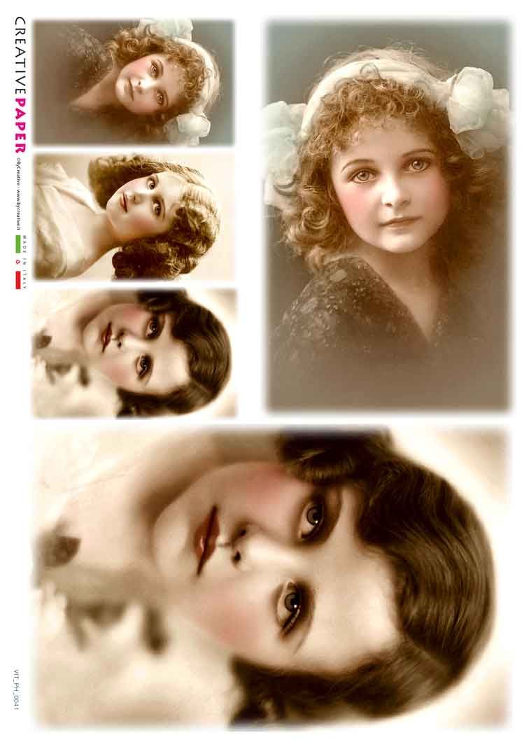 Rice Paper Victorian/ Vintage Style Portraits