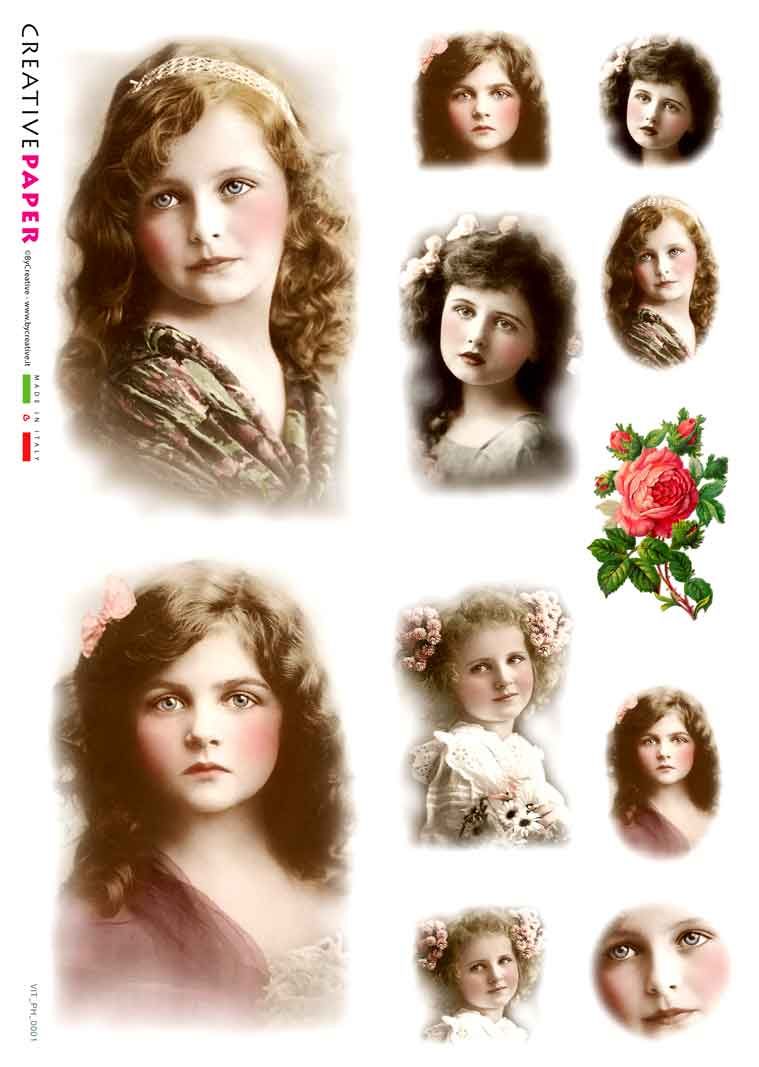 Rice Paper Victorian/ Vintage Style Portraits