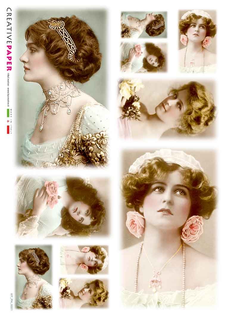 Rice Paper Victorian/ Vintage Style Portraits