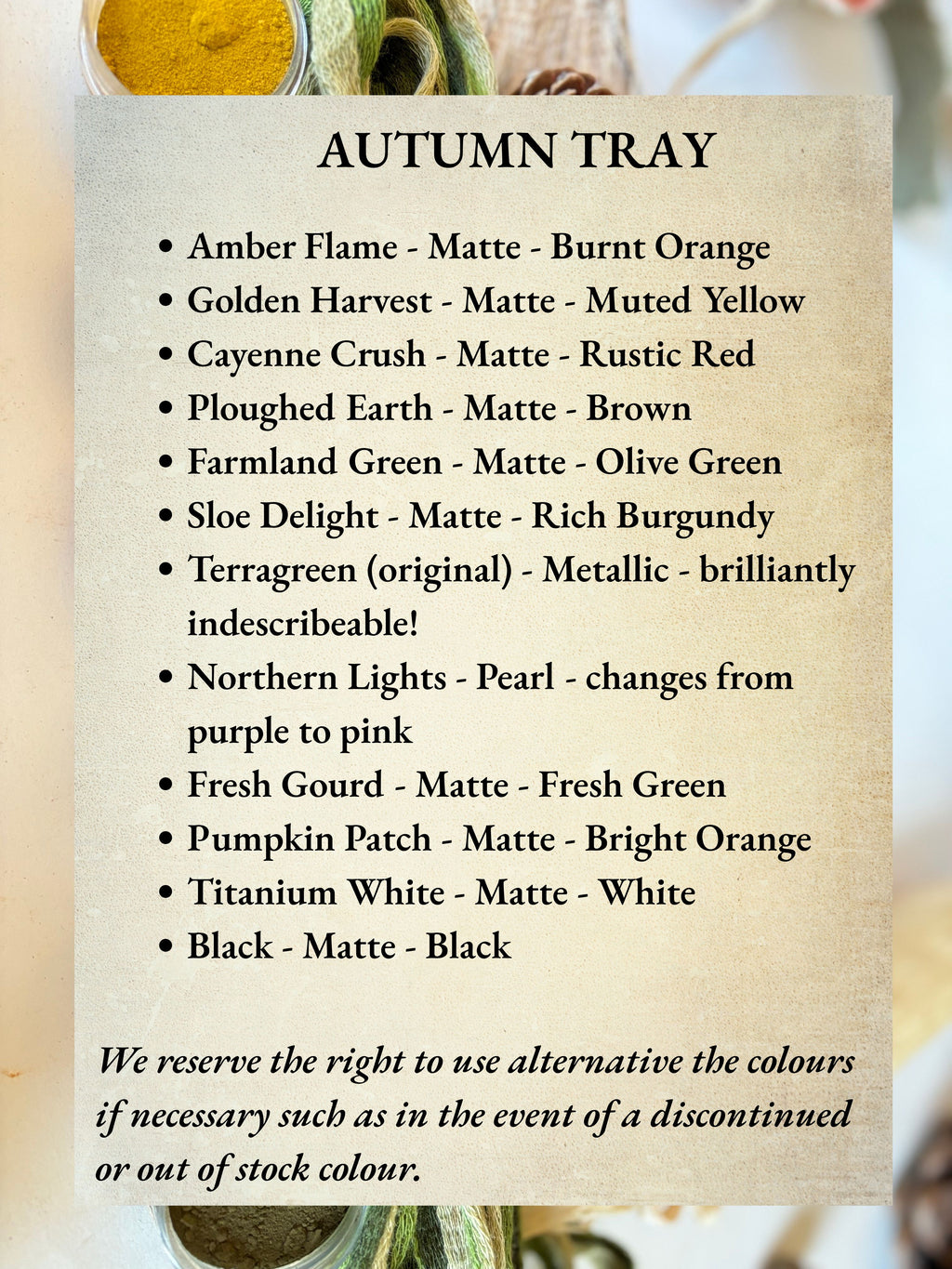 Pigment Trays