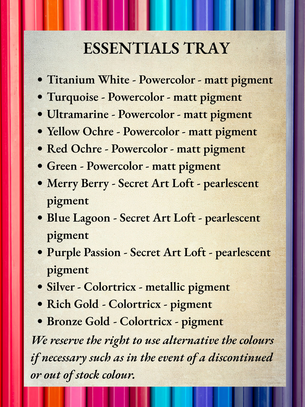 Pigment Trays