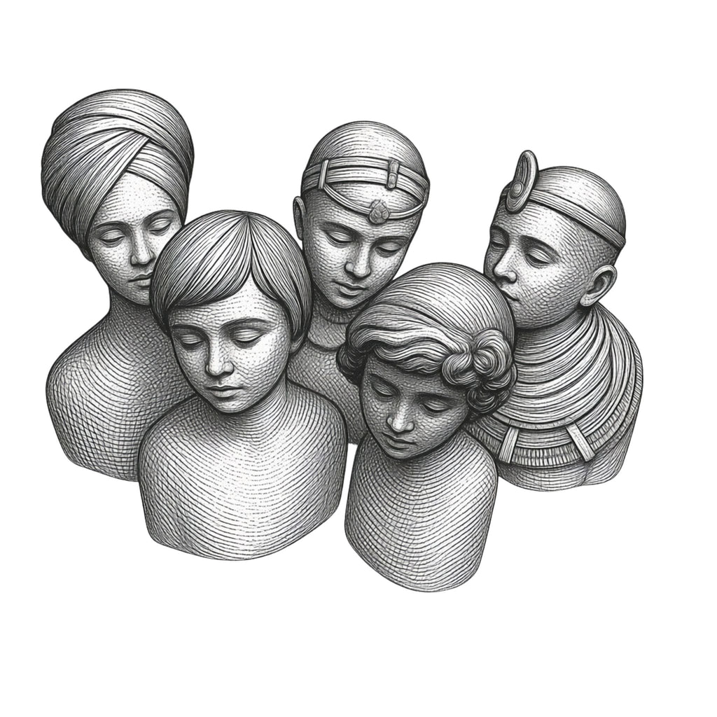 Powertex Plaster Figurine Heads
